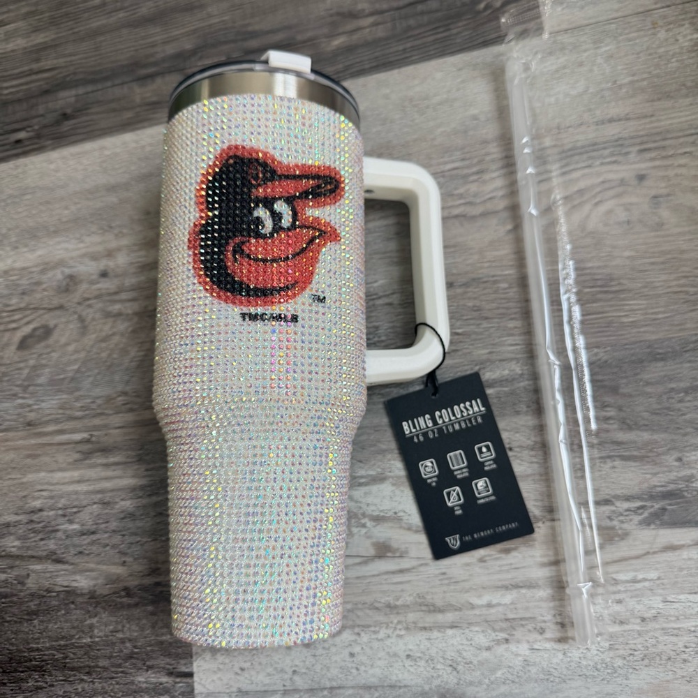 Baltimore orioles bling rhinestone MLB tumbler